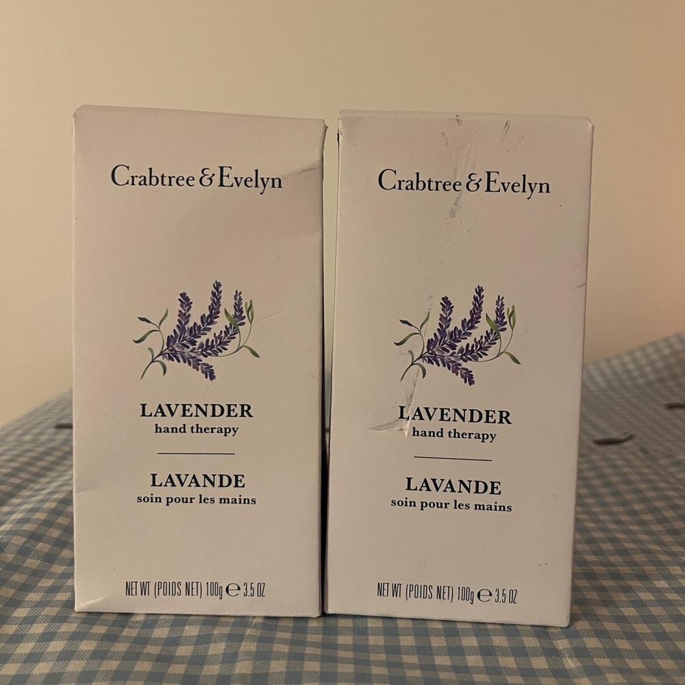 2* Crabtree Evelyn Lavender Hand Therapy 100g/3.5oz.